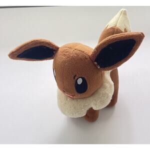 Tomy Pokemon Eevee Plush 9” Stuffed Toy Doll Eevee Normal Evolution Anime